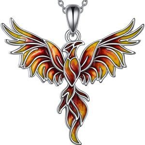 YAFEINI Phoenix Pendant Necklace 925 Sterling Silver Jewelry Gifts for Women